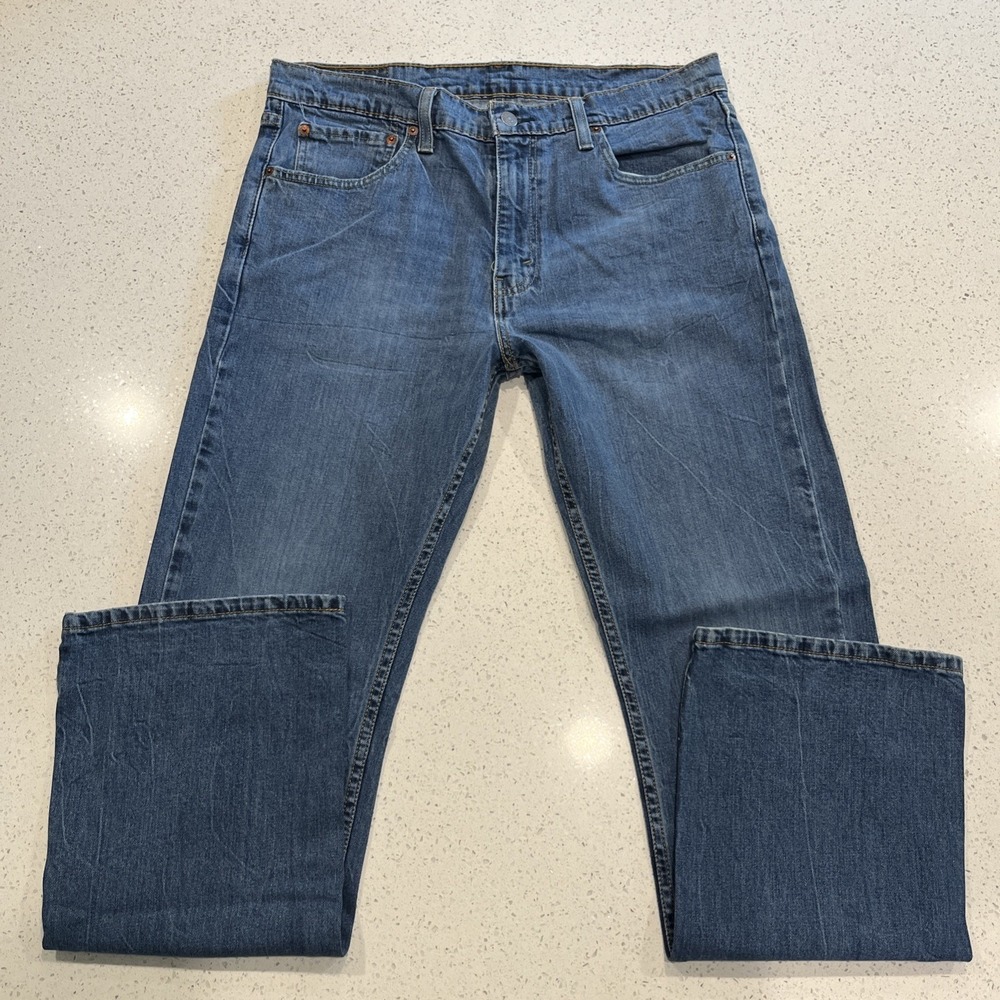 Levi's 527 Slim Bootcut Jeans Mens 36/32 Blue Denim Workwear Casual Western